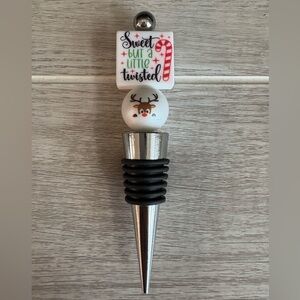 Reindeer Wine Bottle Stopper “Sweet but a little twisted “Handcrafted New